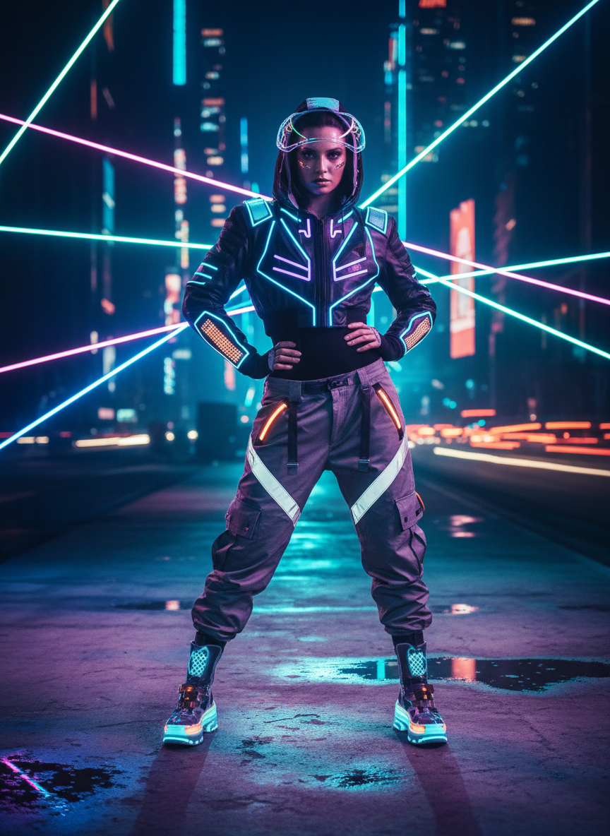 Fashion model walking